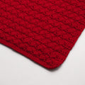 Self-Patterned Crochet Scarf - Red 2846