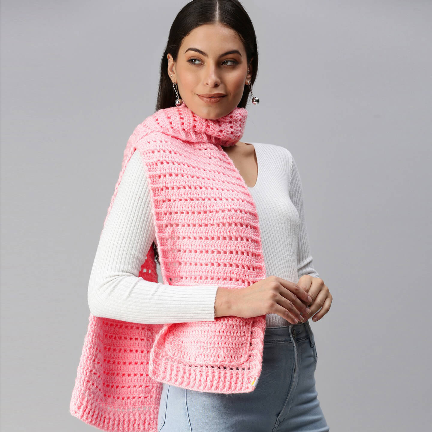 Pocket Scarf - Pink 2866