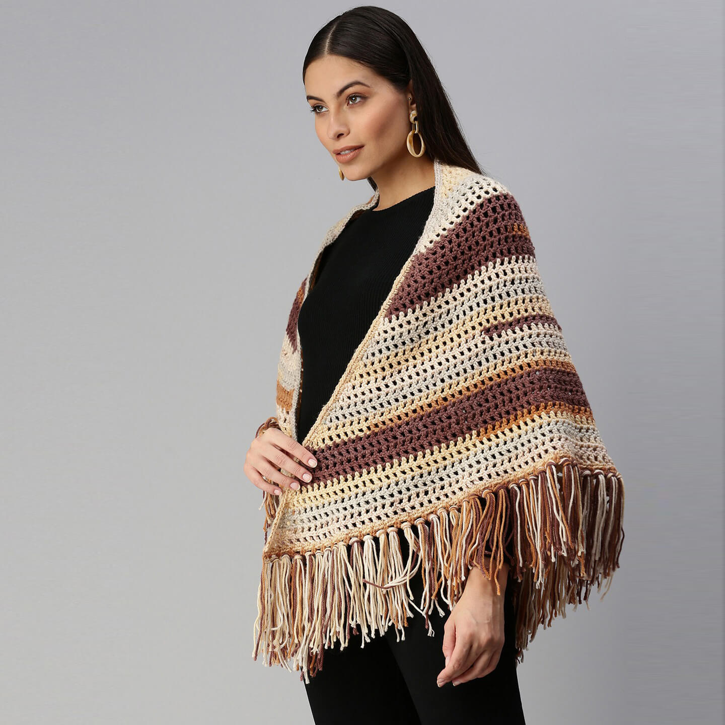 Shades of Brown Shawl Scarf 2915