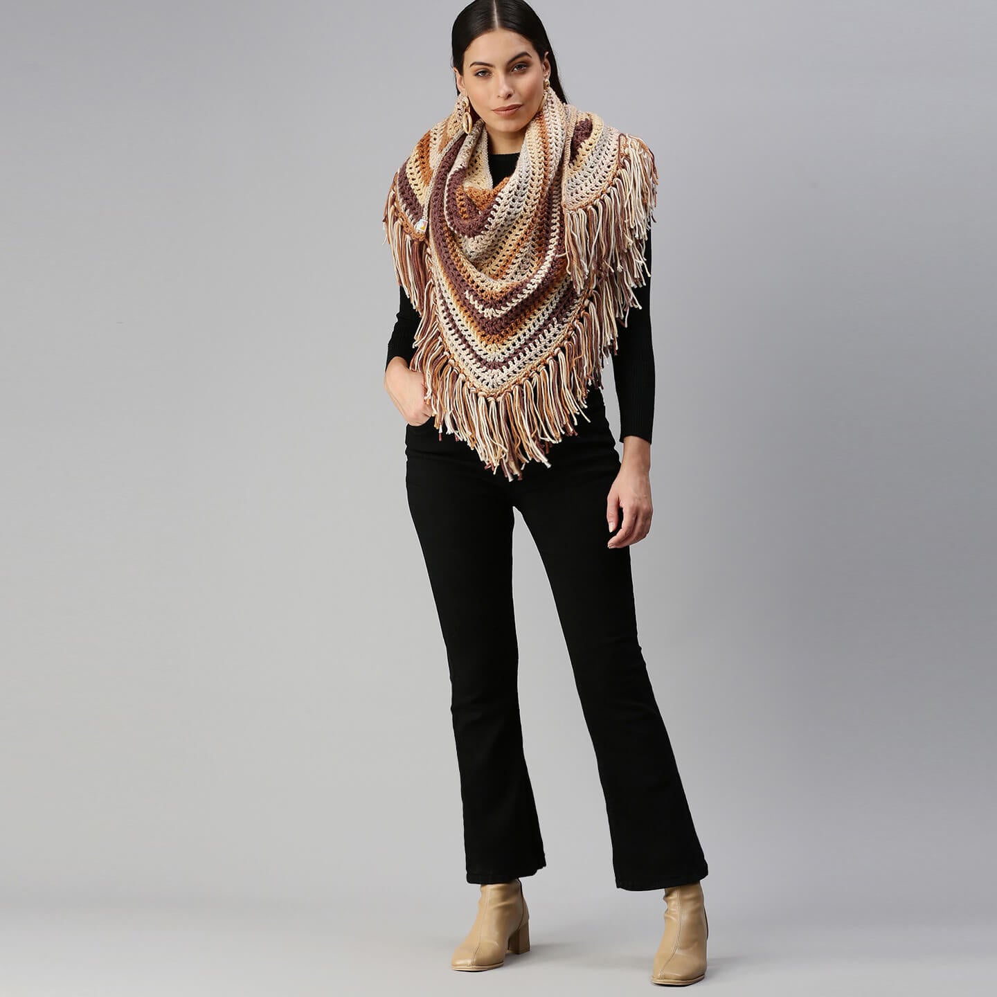 Shades of Brown Shawl Scarf 2915