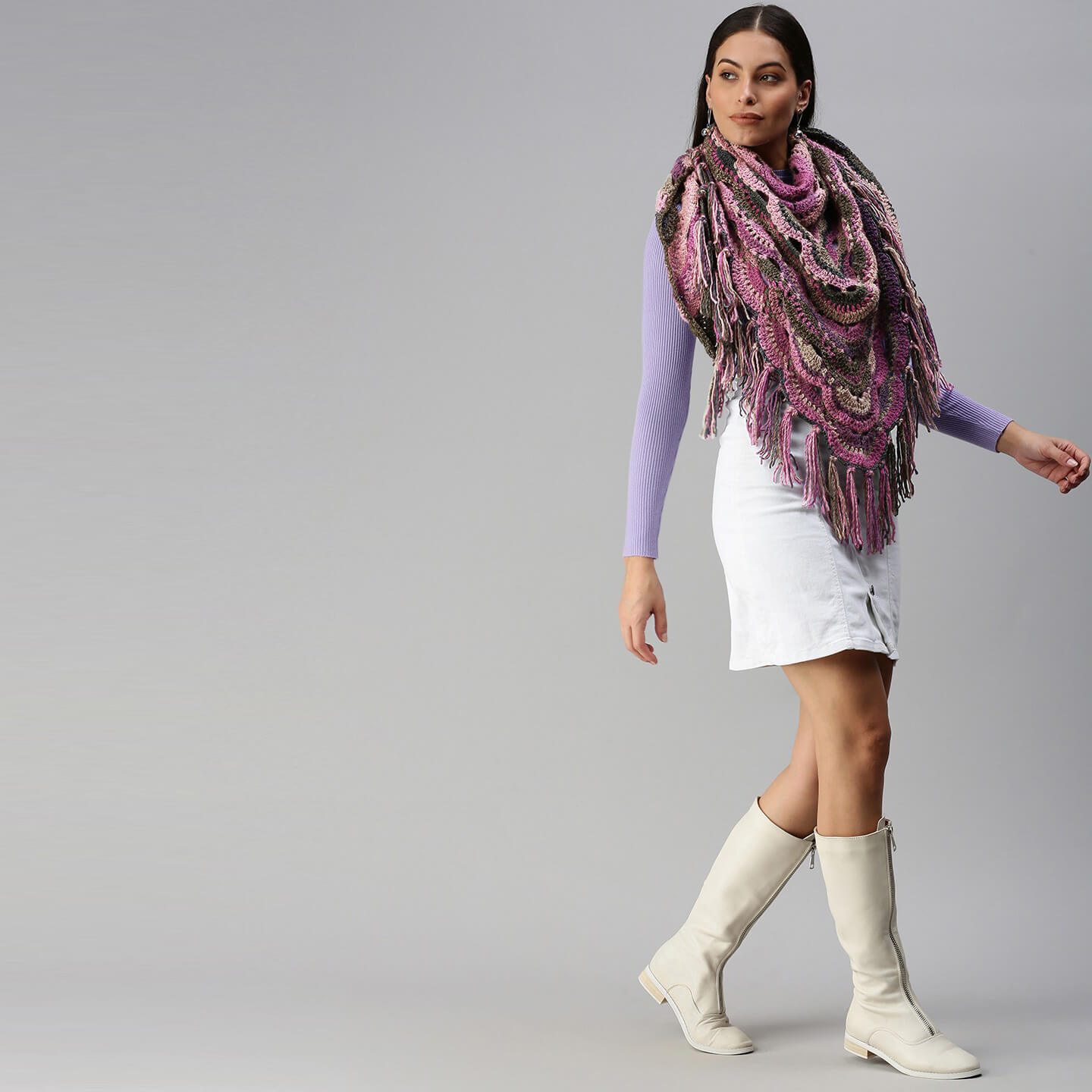 Shawl Scarf - Grey 2919