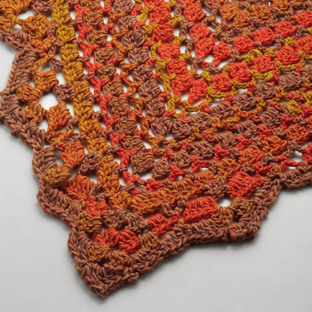 Shades of Autumn Shawl Scarf - Orange 2920