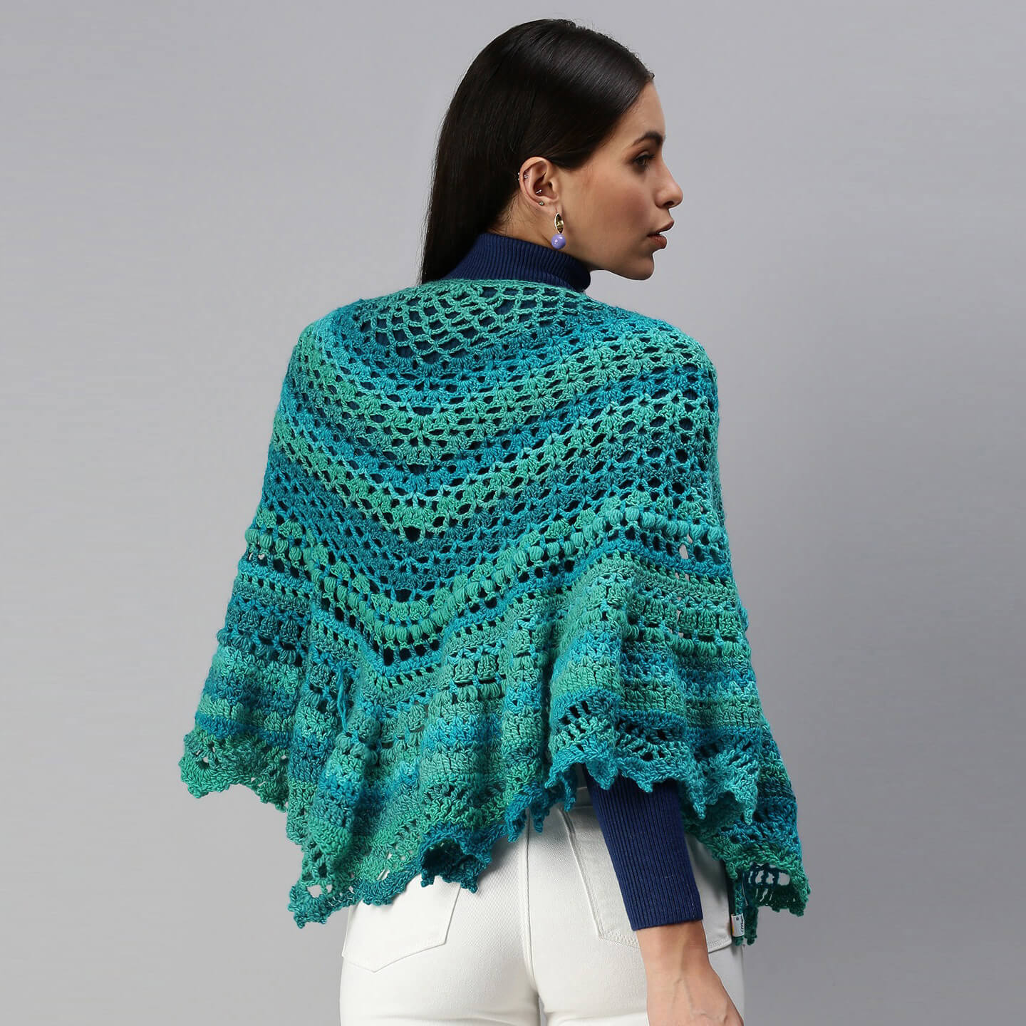 Shades of Blue Shawl - Blue 2934