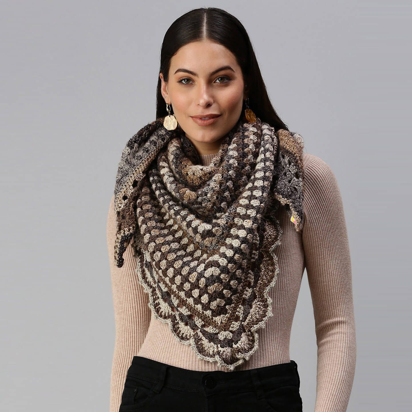 Shades of Grey Shawl - Grey 2935