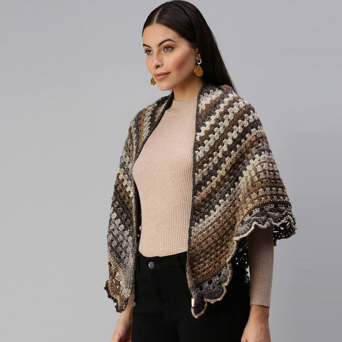 Shades of Grey Shawl - Grey 2935