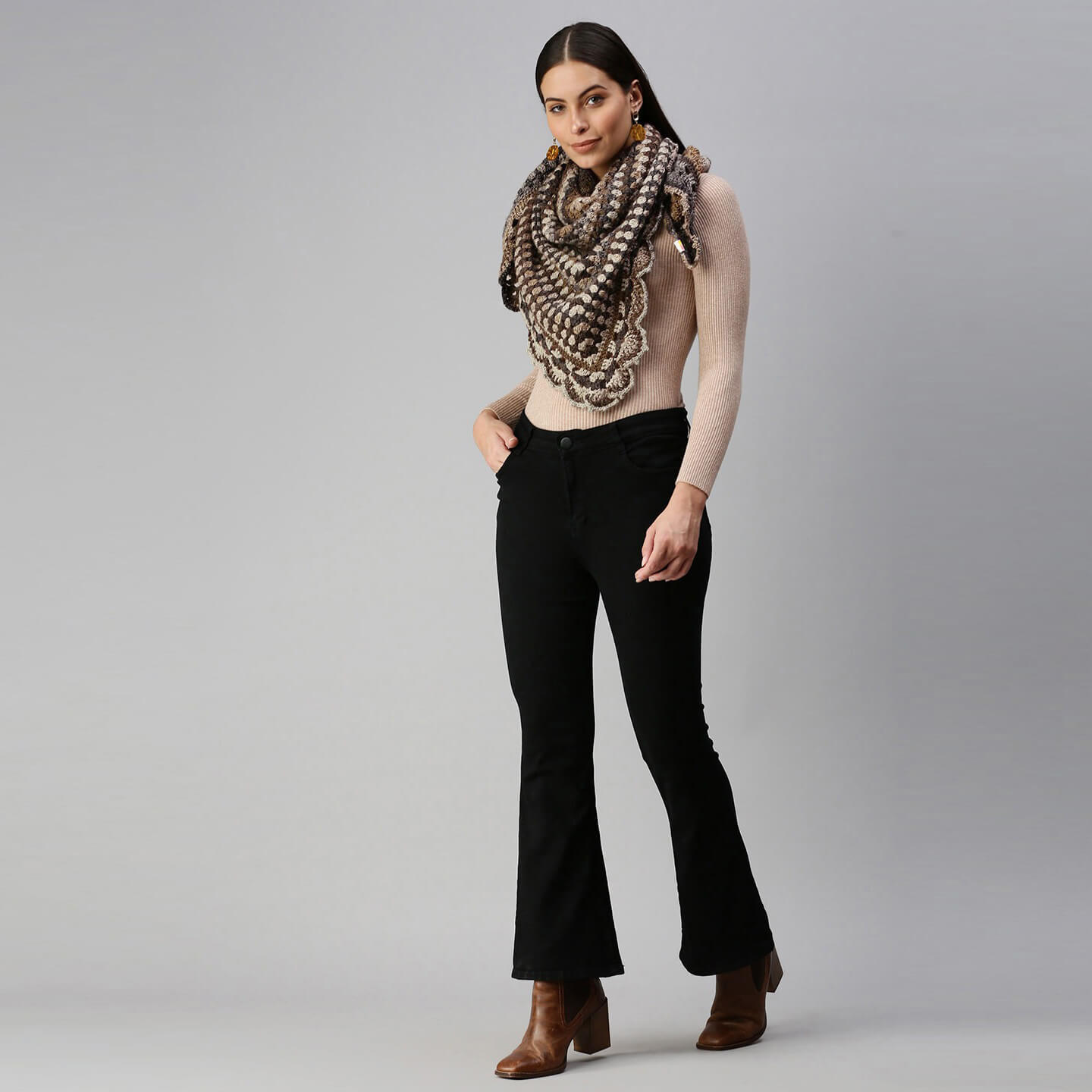 Shades of Grey Shawl - Grey 2935