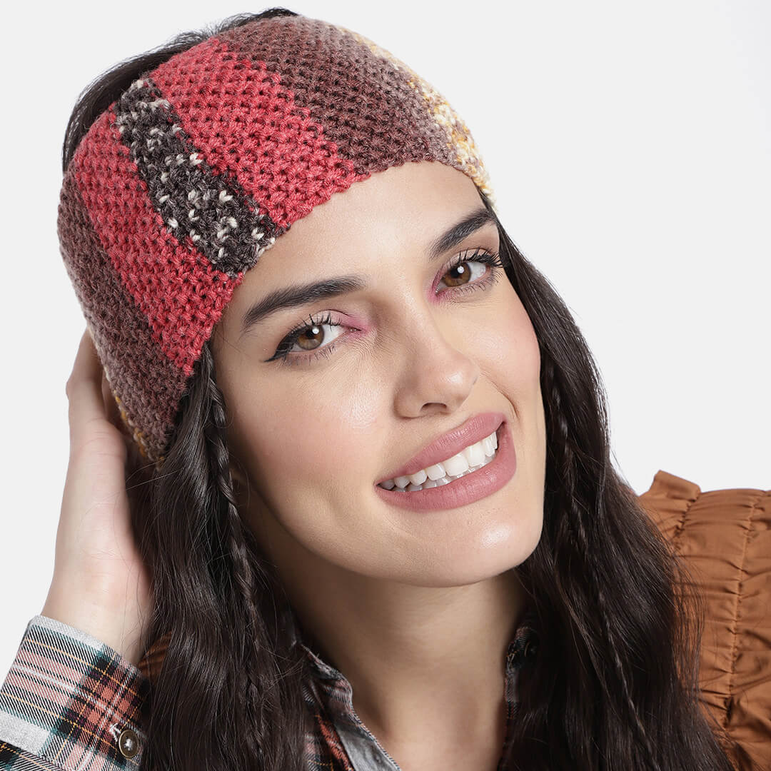 Headband - Red, Brown 2405