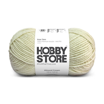Hobby Store Aran Anti-Pill Yarn - Almond Cream 2025