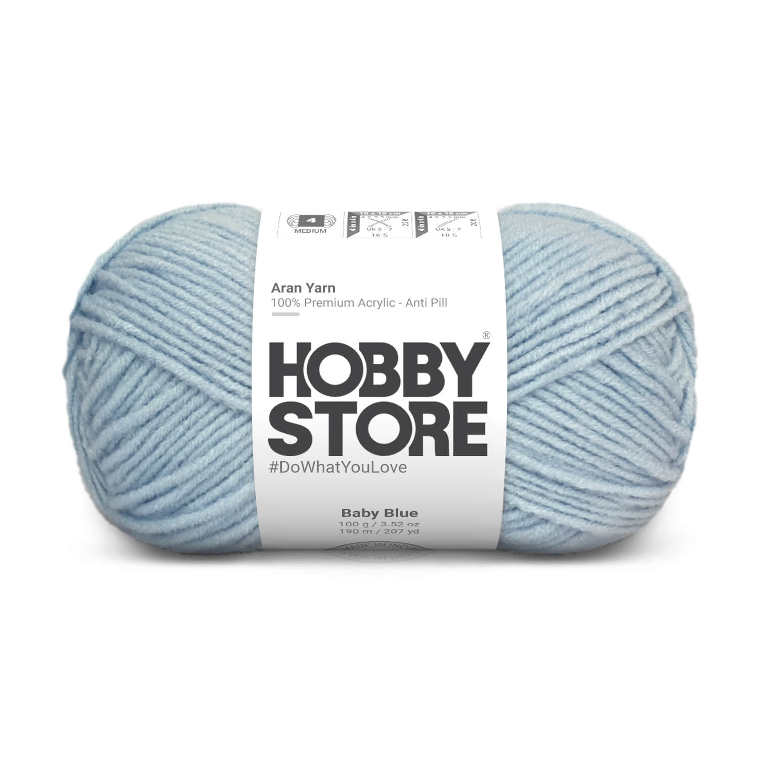 Hobby Store Aran Anti-Pill Yarn - Baby Blue 2007