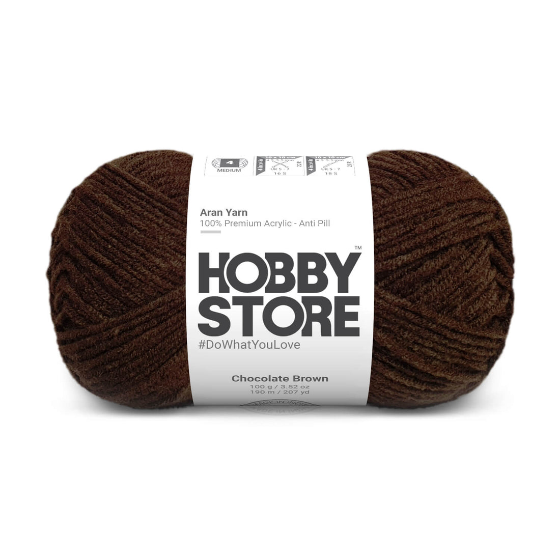 Hobby Store Aran Anti-Pill Yarn - Chocolate Brown 2014