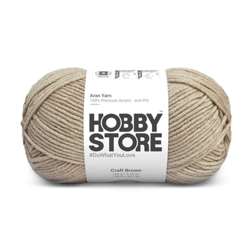 Hobby Store Aran Anti-Pill Yarn - Craft Brown 2011