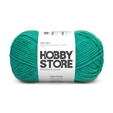 Hobby Store Aran Anti-Pill Yarn - Cyan Green 2022