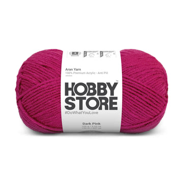Hobby Store Aran Anti-Pill Yarn - Dark Pink 2031