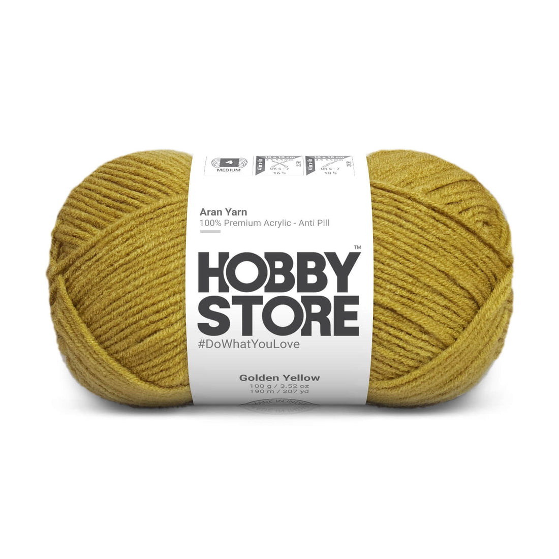 Hobby Store Aran Anti-Pill Yarn - Golden Yellow 2013