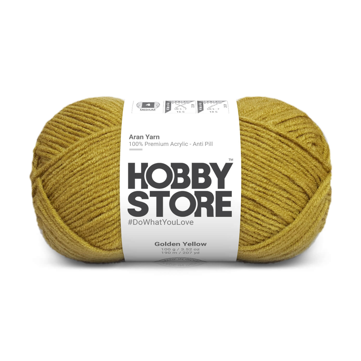 Hobby Store Aran Anti-Pill Yarn - Golden Yellow 2013