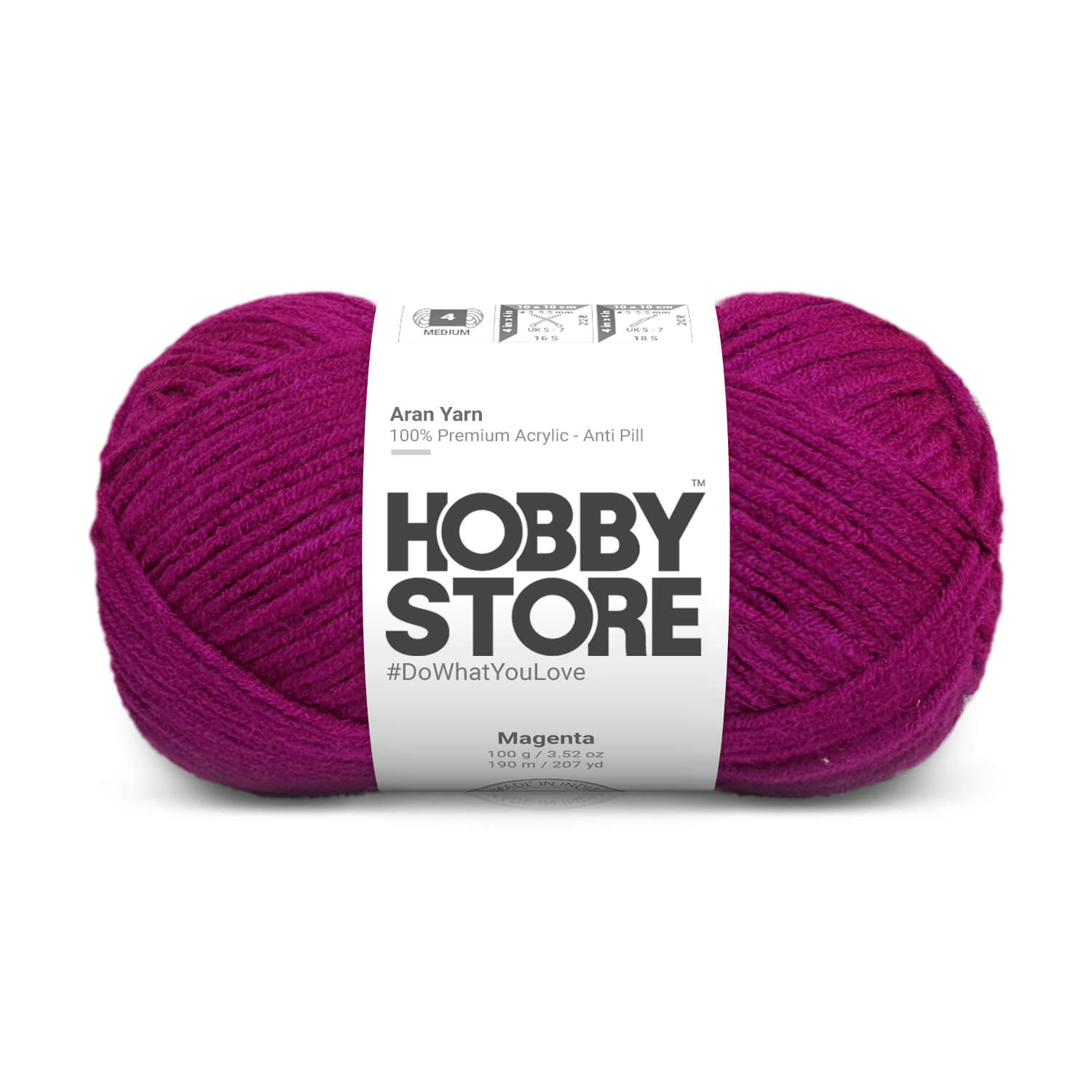 Hobby Store Aran Anti-Pill Yarn - Magenta 2042