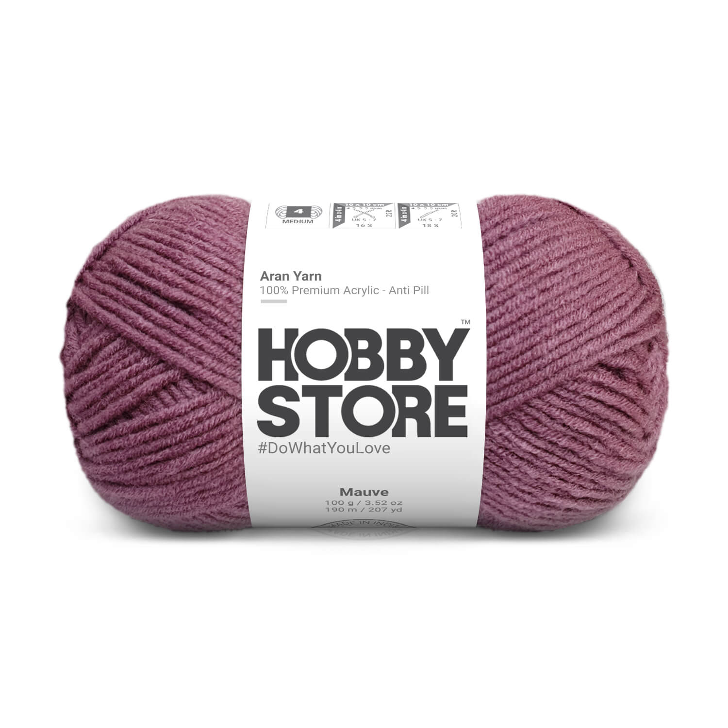 Hobby Store Aran Anti-Pill Yarn - Mauve 2039