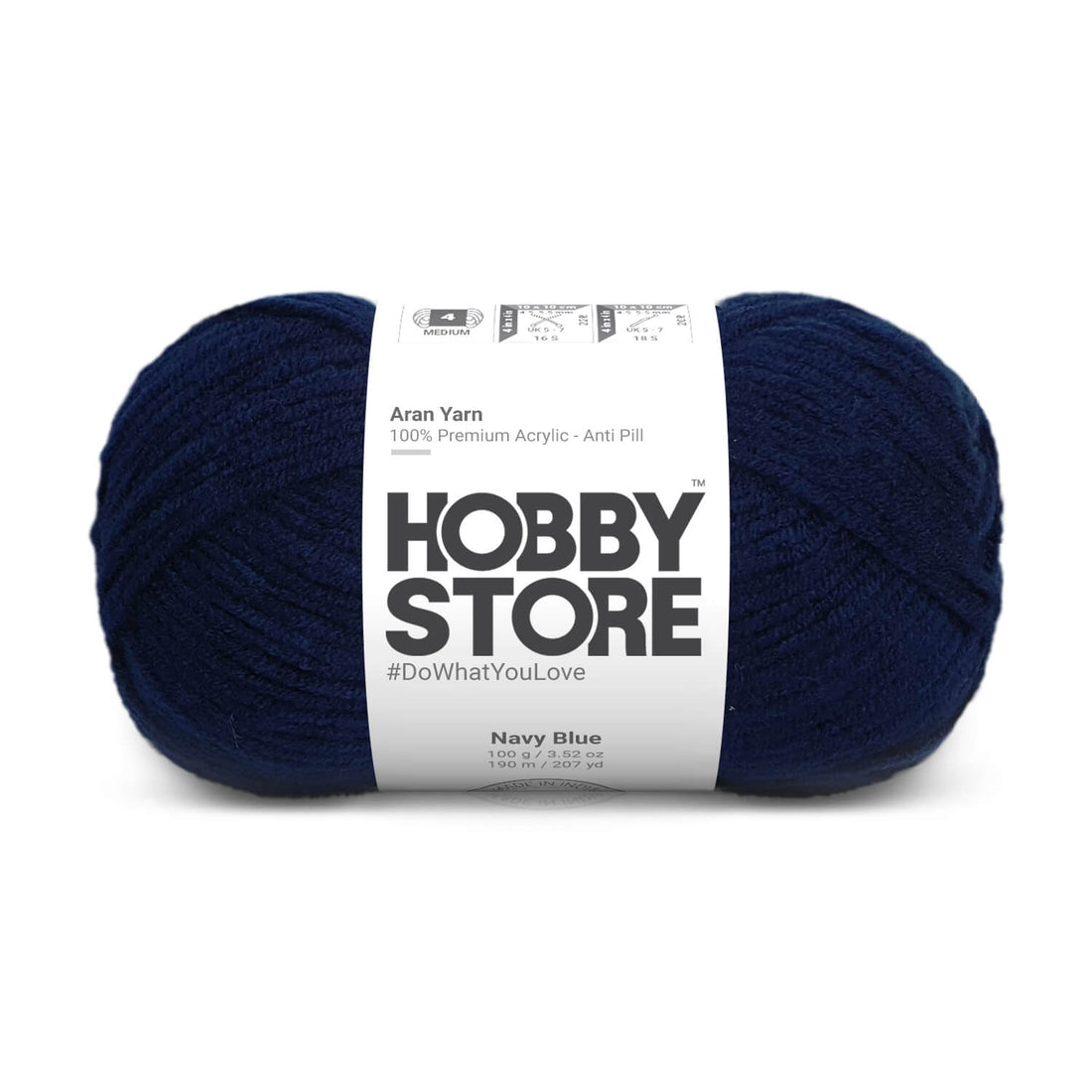 Hobby Store Aran Anti-Pill Yarn - Navy Blue 2010