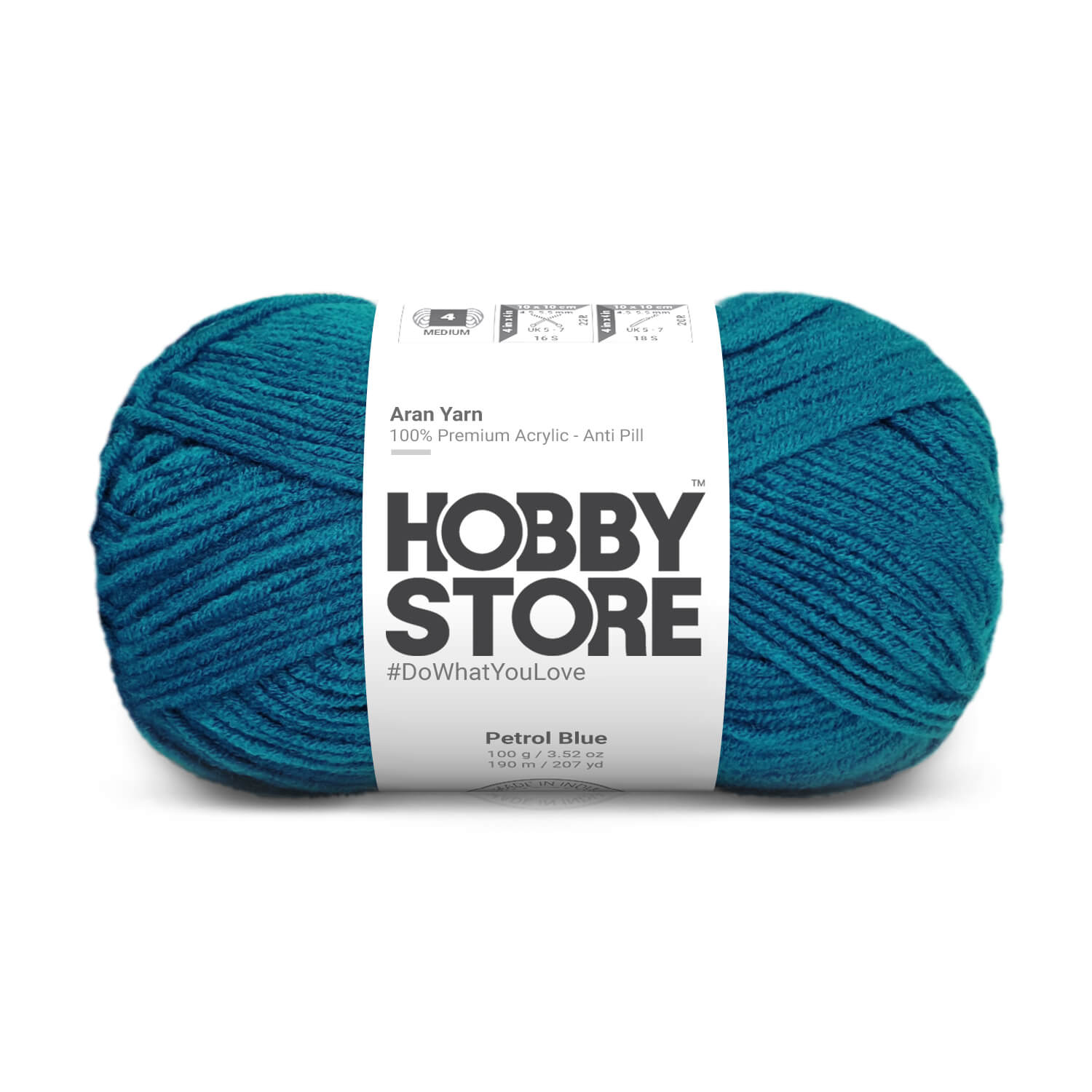 Hobby Store Aran Anti-Pill Yarn - Petrol Blue 2009