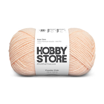 Hobby Store Aran Anti-Pill Yarn - Powder Pink 2028