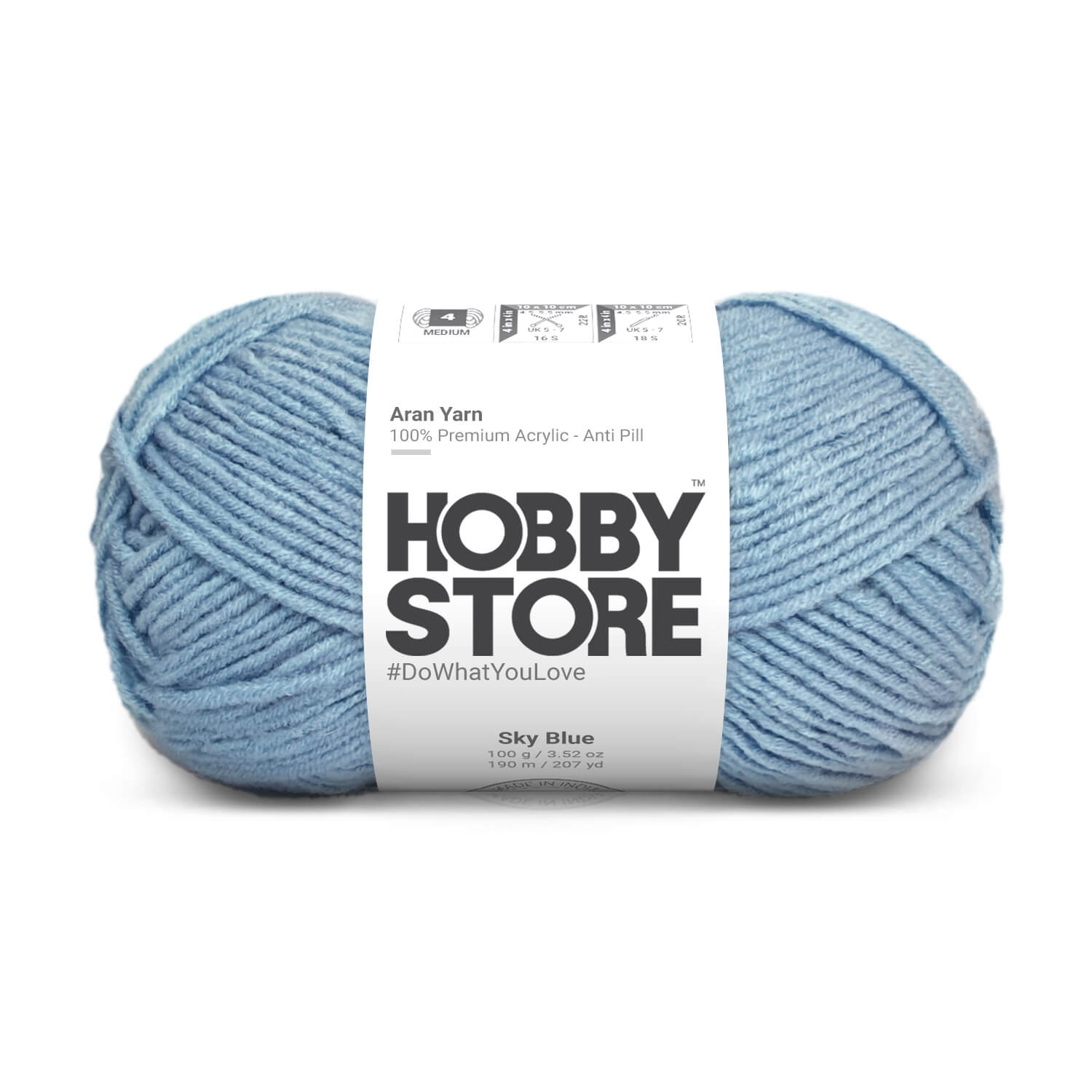 Hobby Store Aran Anti-Pill Yarn - Sky Blue 2003