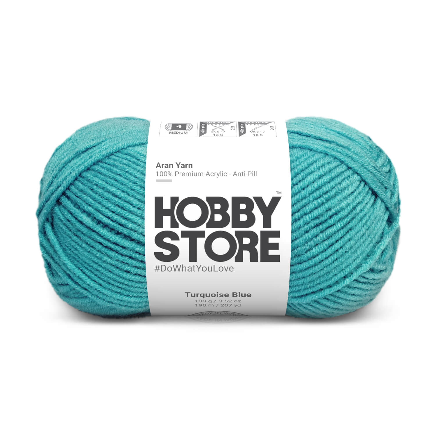 Hobby Store Aran Anti-Pill Yarn - Turquoise Blue 2008