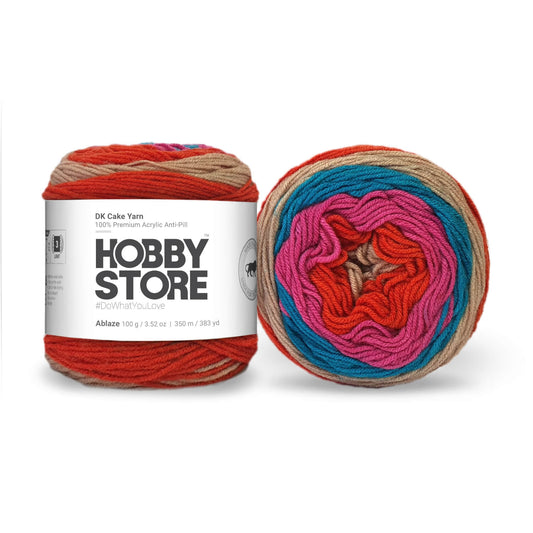 Hobby Store DK Anti-pill Cake Yarn - Ablaze 4019
