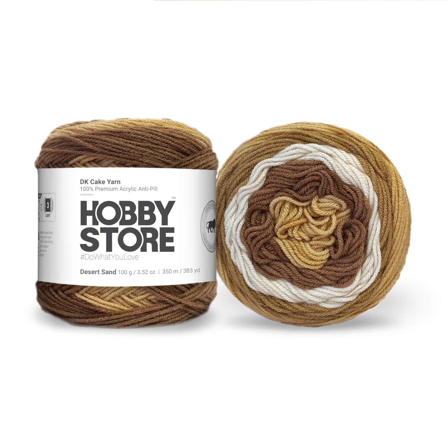 Hobby Store DK Anti-Pill Cake Yarn - Desert Sand 4024