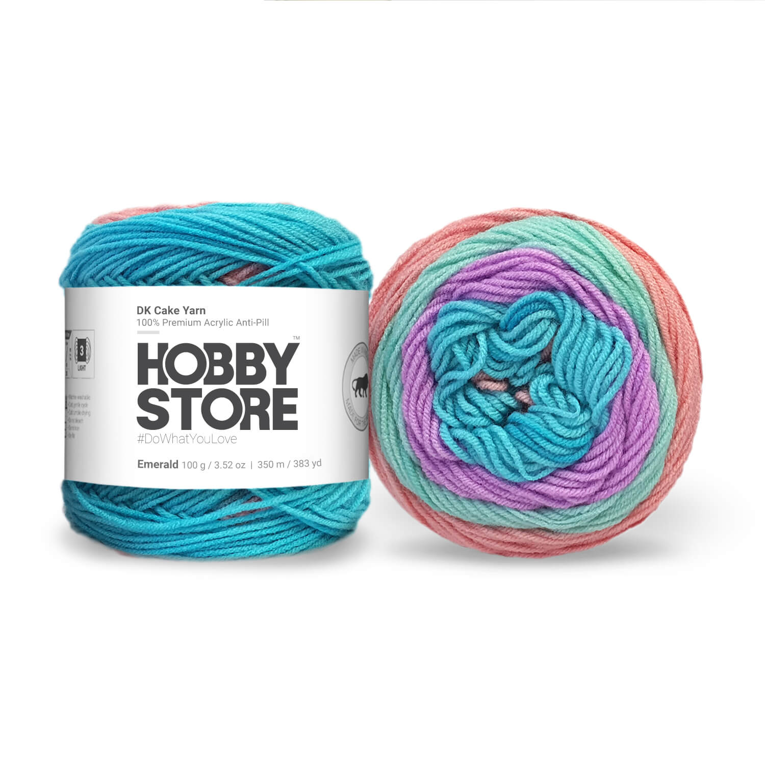 Hobby Store DK Anti-Pill Cake Yarn - Emerald 4029