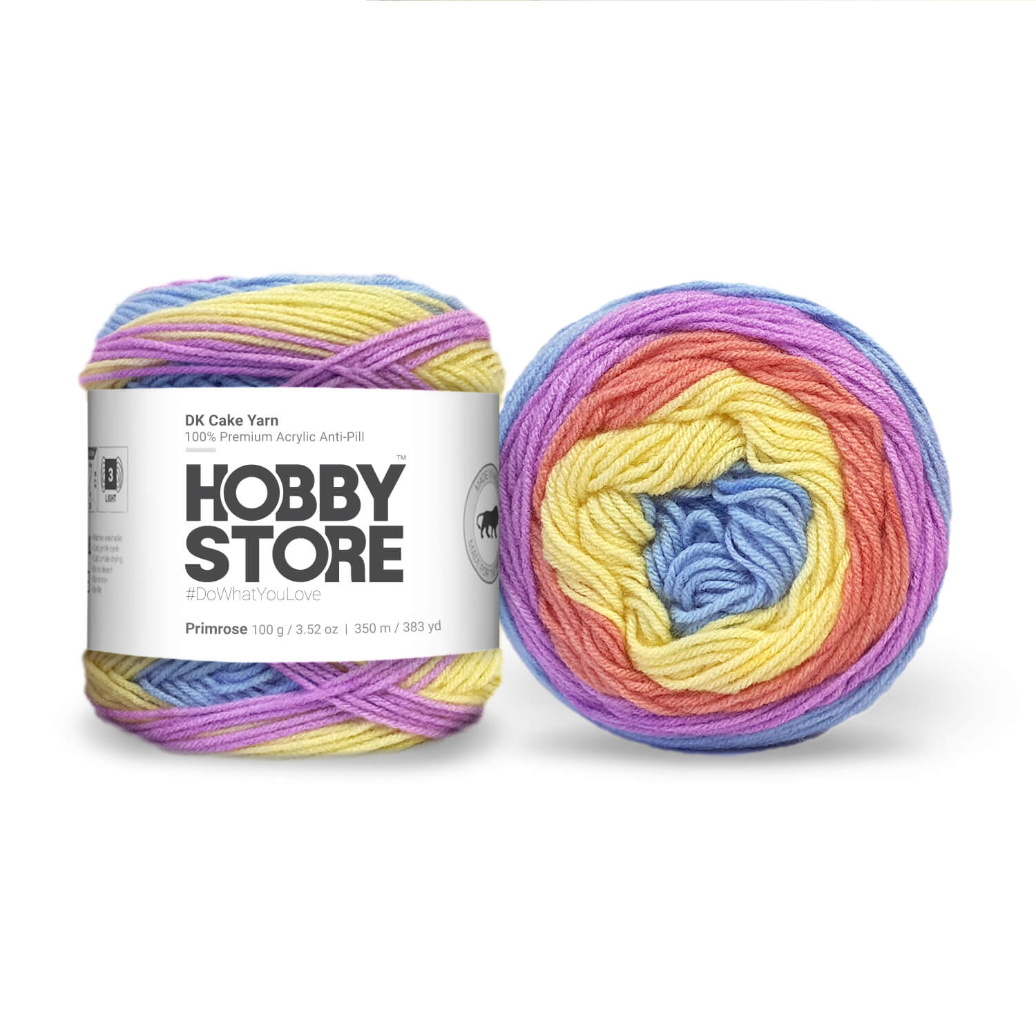 Hobby Store DK Anti-Pill Cake Yarn - Primrose 4028