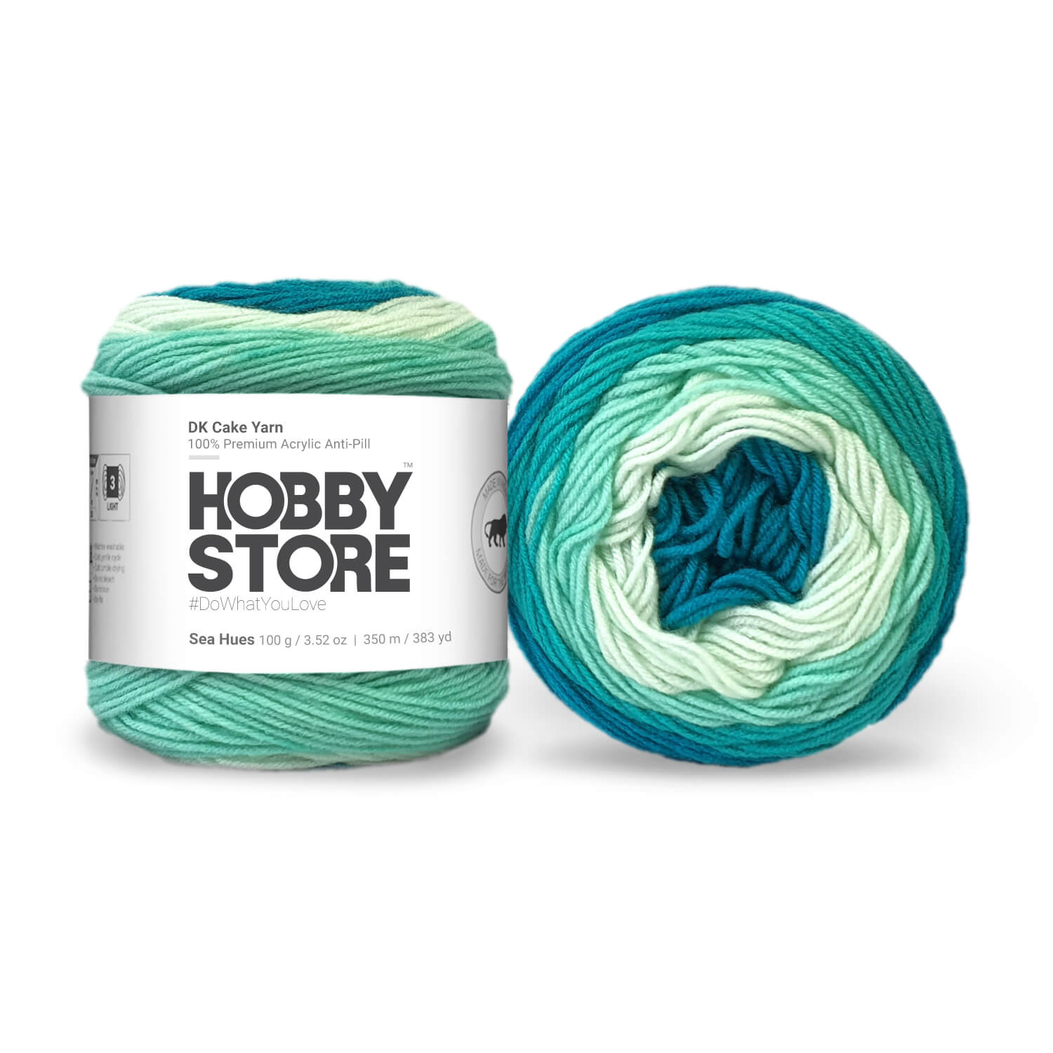 Hobby Store DK Anti-Pill Cake Yarn - Sea Hues 4004