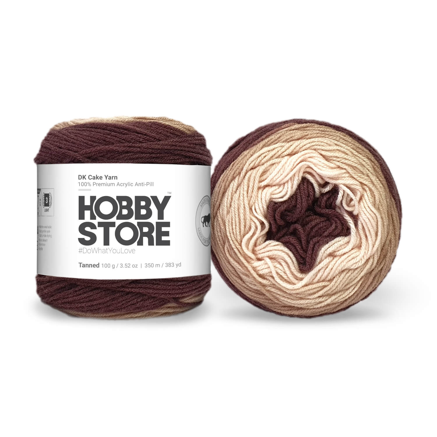 Hobby Store DK Anti-Pill Cake Yarn - Tanned 4007