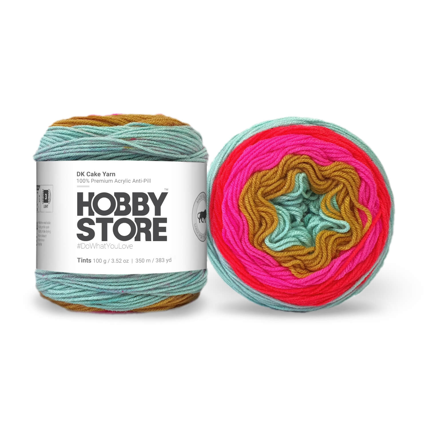 Hobby Store DK Anti-Pill Cake Yarn - Tints 4017