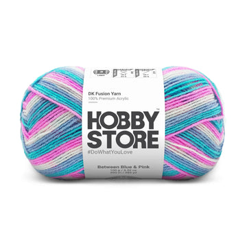 Hobby Store DK Fusion Yarn -  Between Blue and Pink 7104