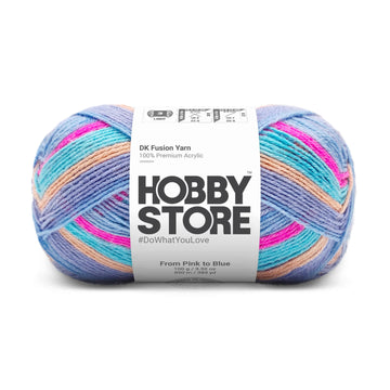 Hobby Store DK Fusion Yarn -  From Pink to Blue 7108