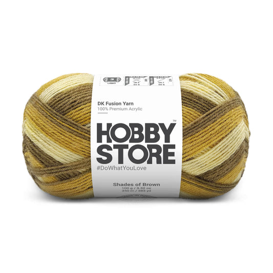 Hobby Store DK Fusion Yarn -  Shades of Brown 7114