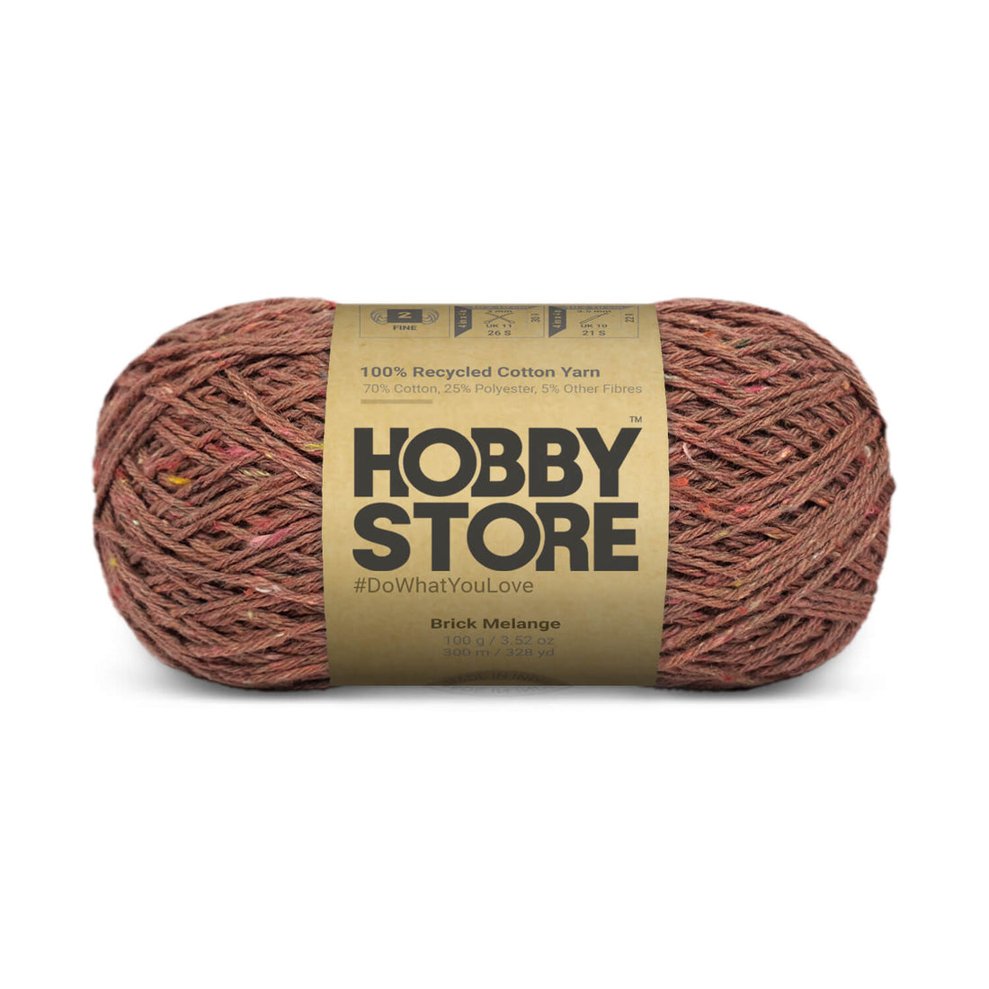 Hobby Store Recycled Cotton Yarn - Brick Melange 8903