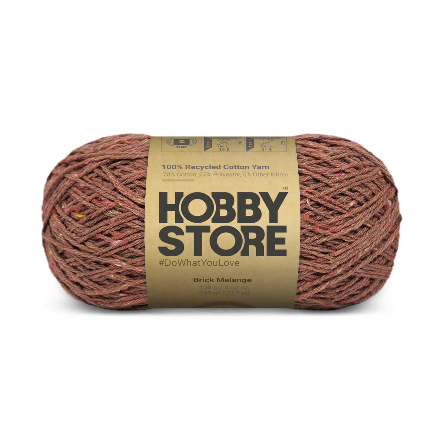 Hobby Store Recycled Cotton Yarn - Brick Melange 8903