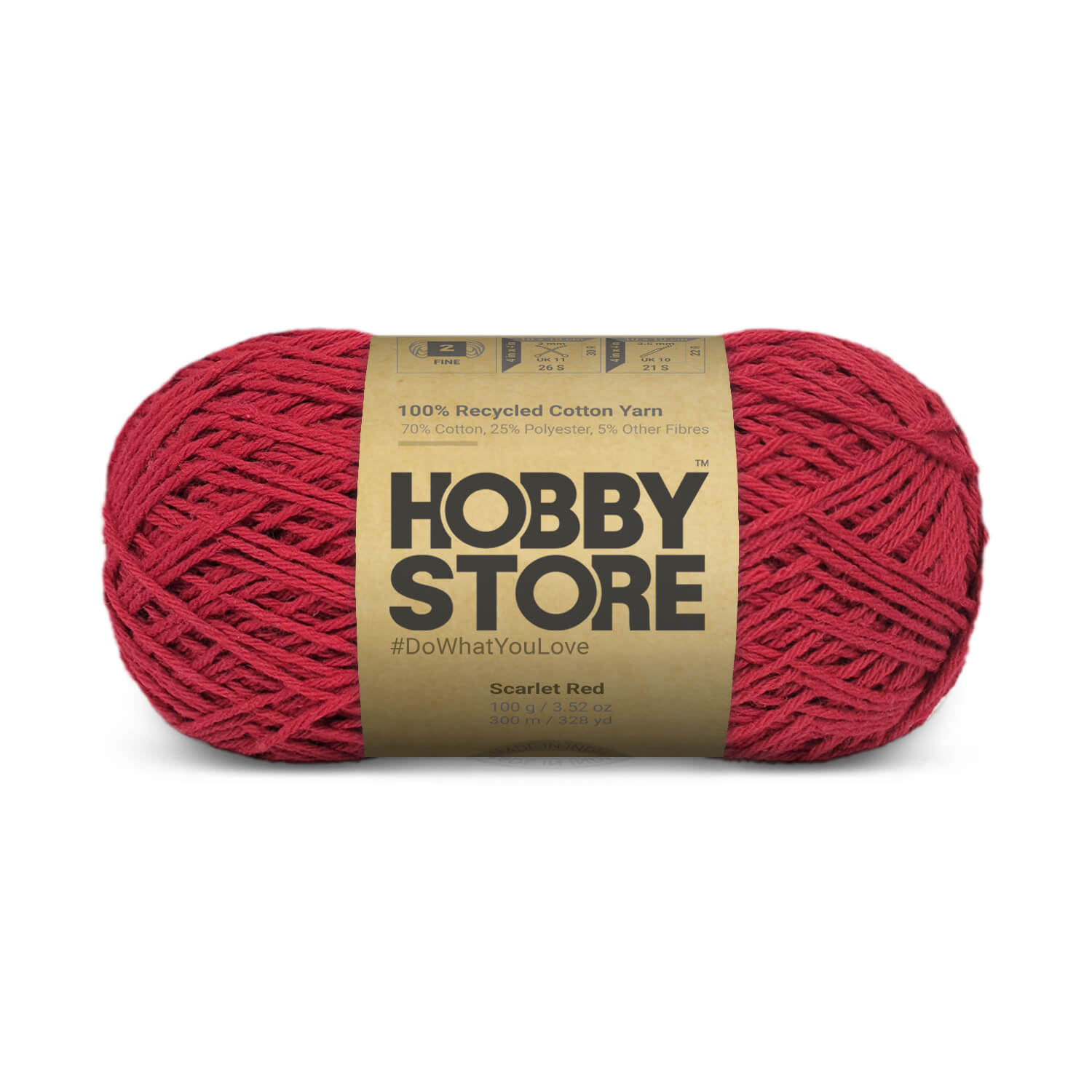 Recycled Cotton Yarn by Hobby Store - Scarlet Red 8426 – Magic Needles