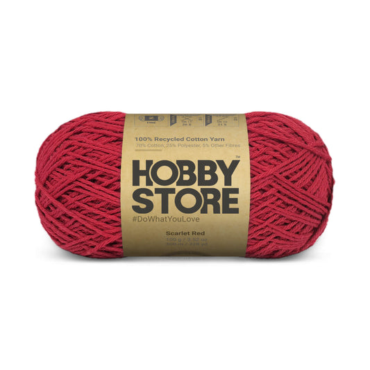 Hobby Store Recycled Cotton Yarn - Scarlet Red 8426