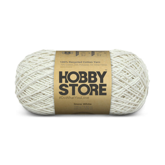 Hobby Store Recycled Cotton Yarn - Snow White 8310