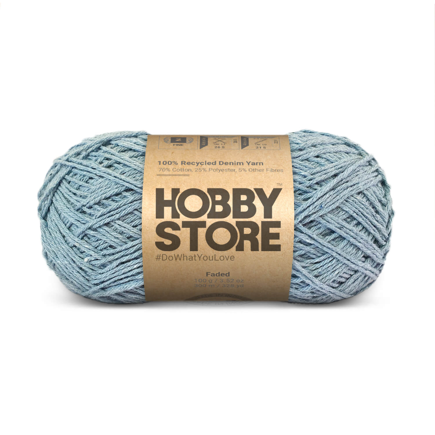 Hobby Store Recycled Denim Yarn - Faded 8010