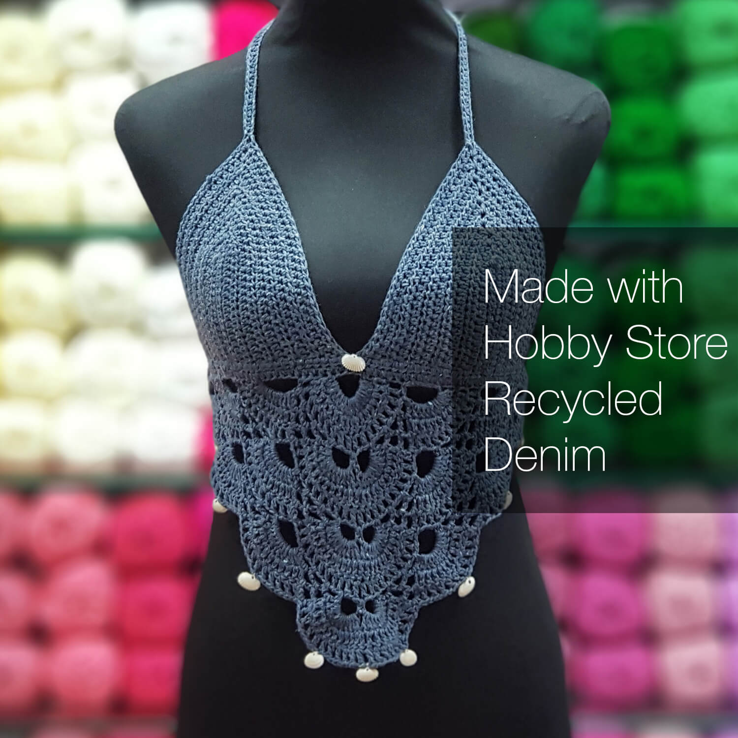 Hobby Store Recycled Denim Yarn - Indigo 8030