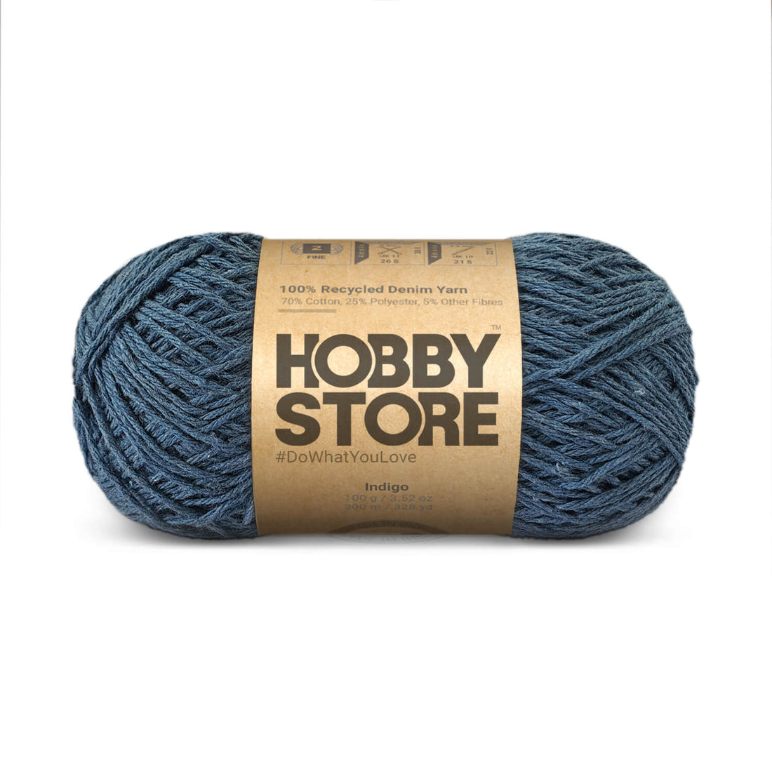 Hobby Store Recycled Denim Yarn - Indigo 8030