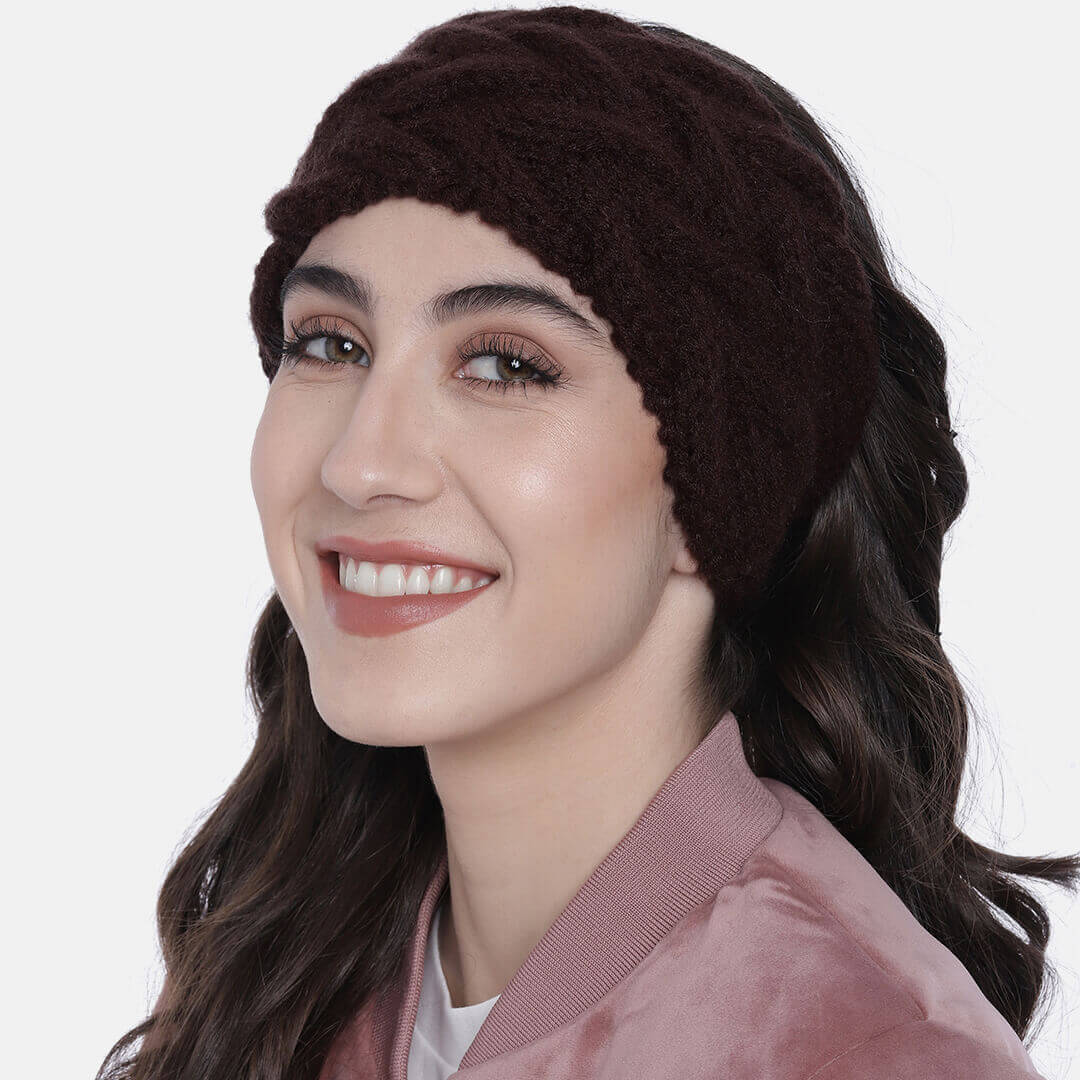 Double Cable Headband - Brown 111