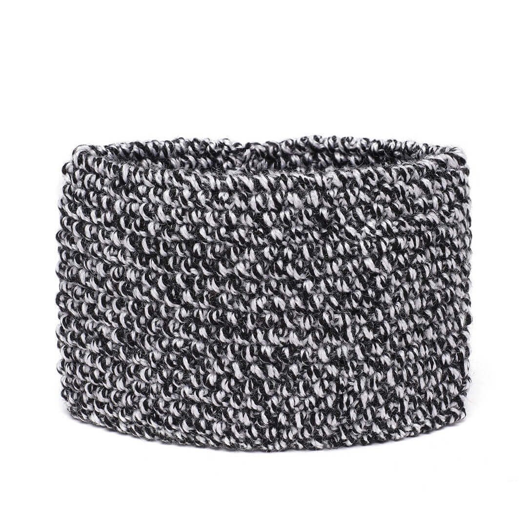 Knitted Headband - Black & White 3039