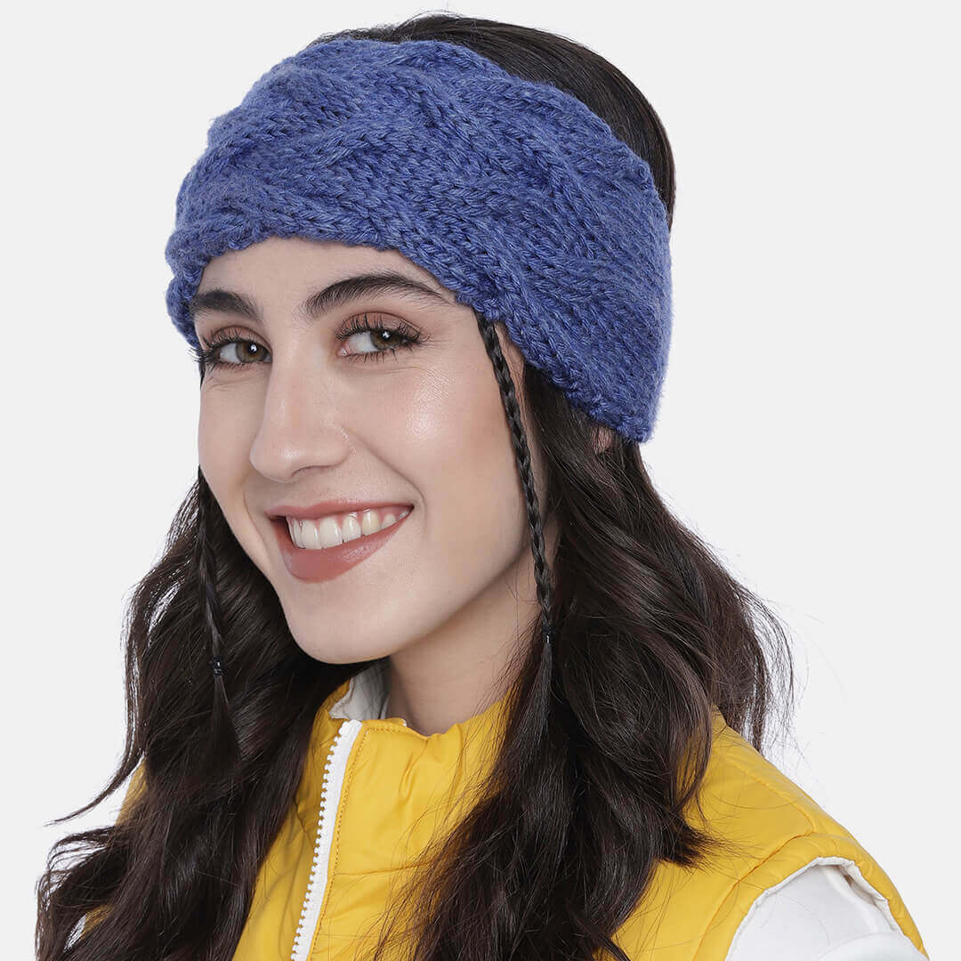 Double Cable Headband - Blue 3090