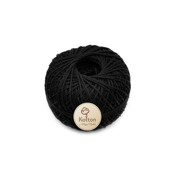 Kotton 3 ply Mercerised Cotton Yarn - Black 22