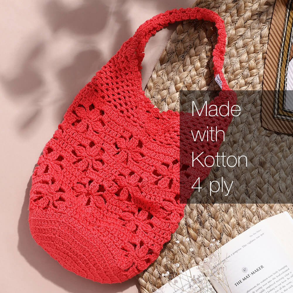 Cotton Yarn by Kotton - 4 ply - Coral Red 27