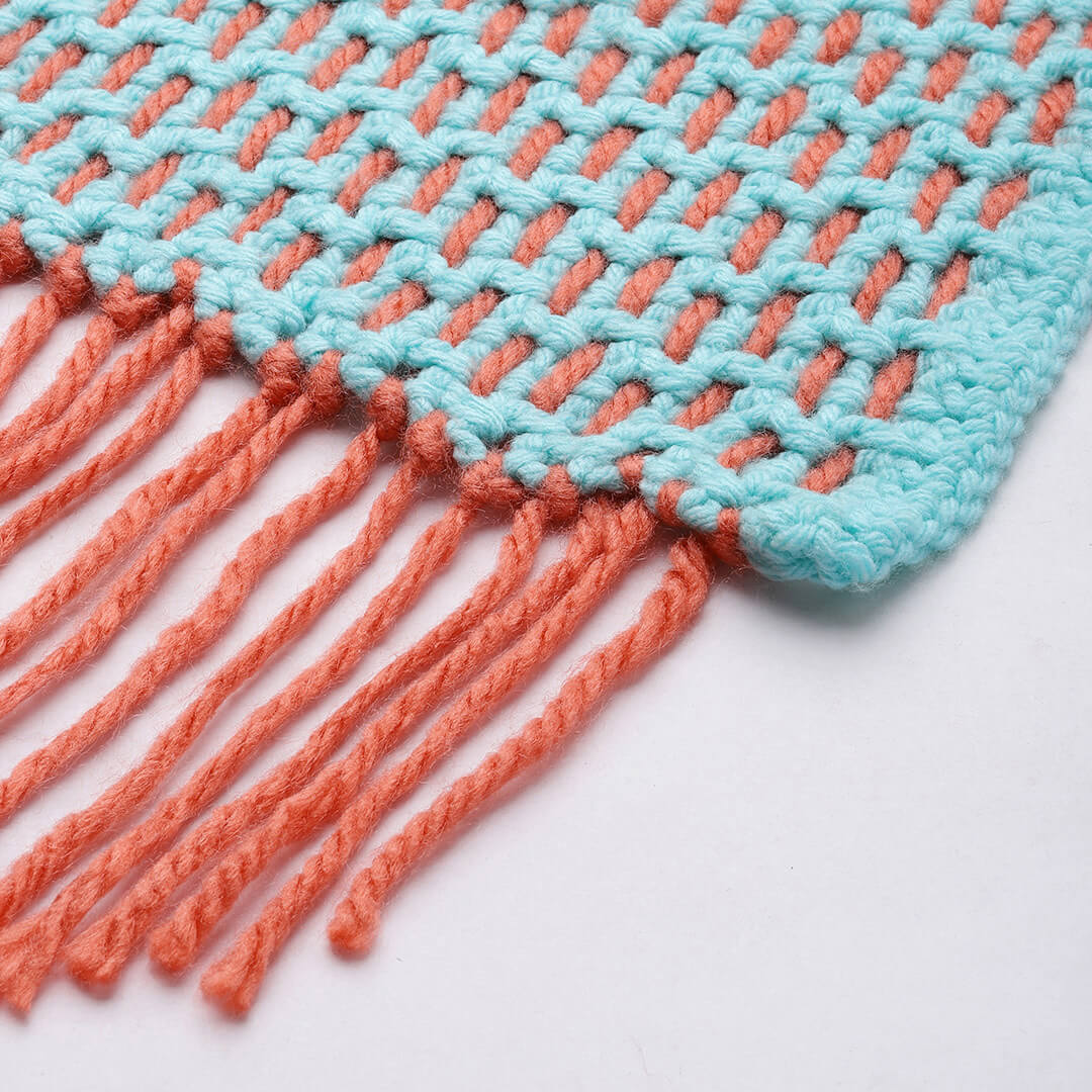 Lace Through Crochet Scarf - 3020